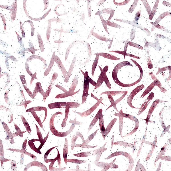Letters seamless pattern. Fashion hand drawn 