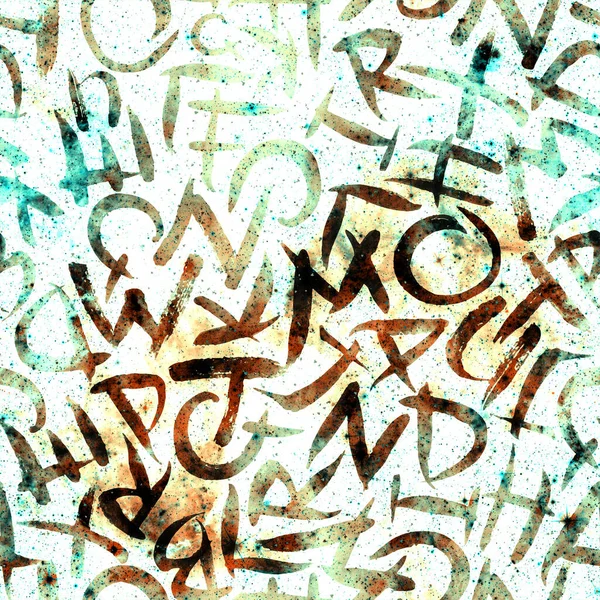 Font seamless pattern. Fashion hand drawn 