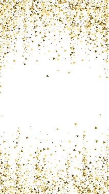 Altın üçgenler, ışıl ışıl konfeti. Scattere