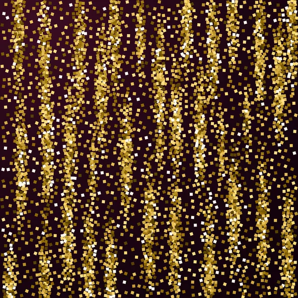 Glitter de oro confeti espumoso de lujo. Dispersos — Vector de stock