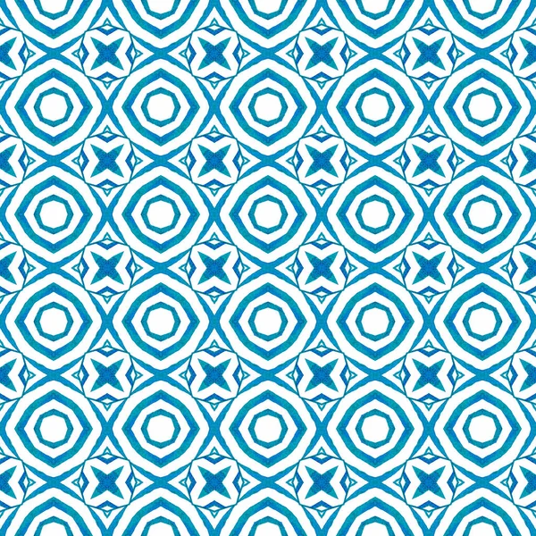 Τροπικό μοτίβο χωρίς ραφή. Μπλε ασυνήθιστο boho — Φωτογραφία Αρχείου