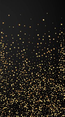 Altın yıldızlı, ışıl ışıl konfeti. Dağınık zm