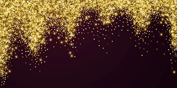 Oro espumoso lujo confeti espumoso. Dispersión — Archivo Imágenes Vectoriales