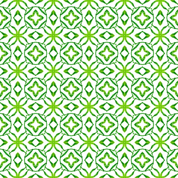 Bezešvý vzor mozaiky. Zelená elegantní boho šik — Stock fotografie