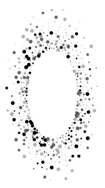 Dağınık yoğun balkon noktaları. Karanlık nokta dağılımı