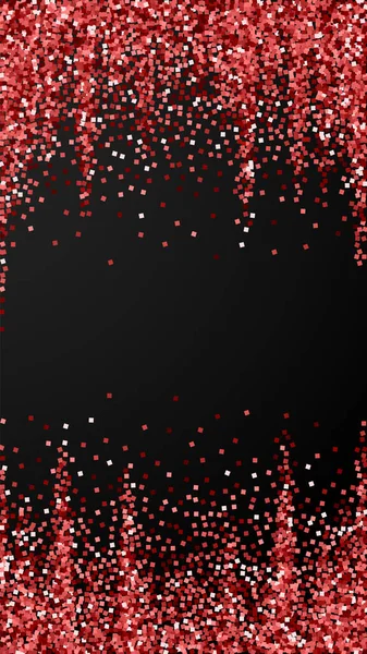 Confettis étincelants luxe or rouge paillettes. Scatte — Image vectorielle