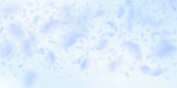 Pétales de fleurs bleu clair tombant. Ramassage ro — Image vectorielle