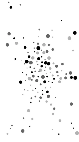 Des points noirs éparpillés au hasard. Dispersion des points sombres — Image vectorielle