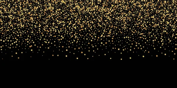 Altın yıldızlı, ışıl ışıl konfeti. Dağınık zm — Stok Vektör