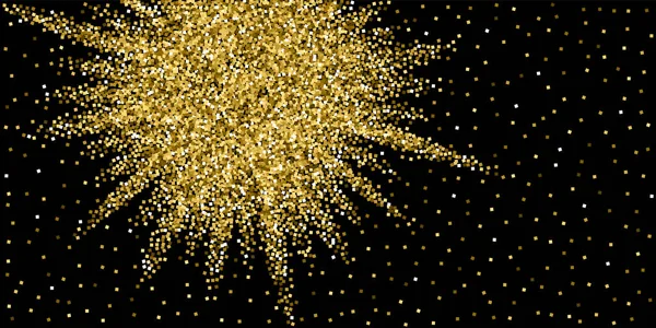 Confettis étincelants de luxe aux paillettes d'or. Éparpillé — Image vectorielle