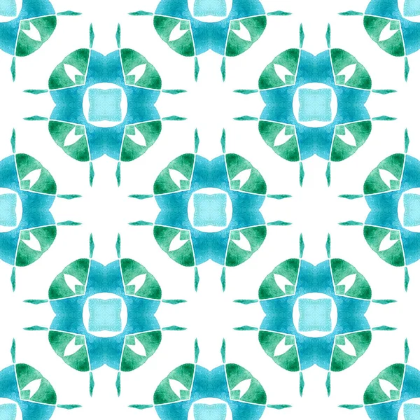 Chevron watercolor pattern. Green beautiful boho — Stock Photo, Image