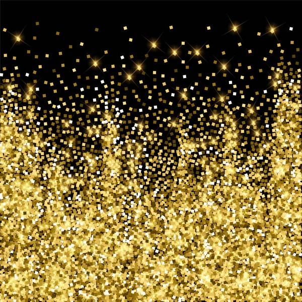 Jiskřivé zlaté luxusní třpytivé konfety. Scattere — Stockový vektor
