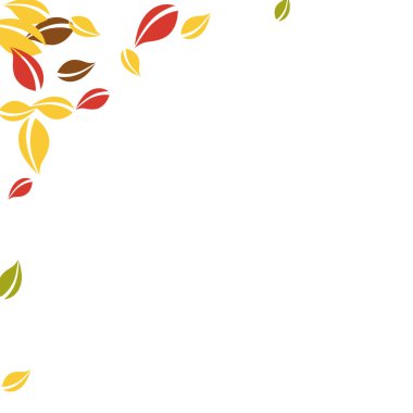 Sonbahar yaprakları dökülüyor. Kırmızı, sarı, yeşil, kahverengi c