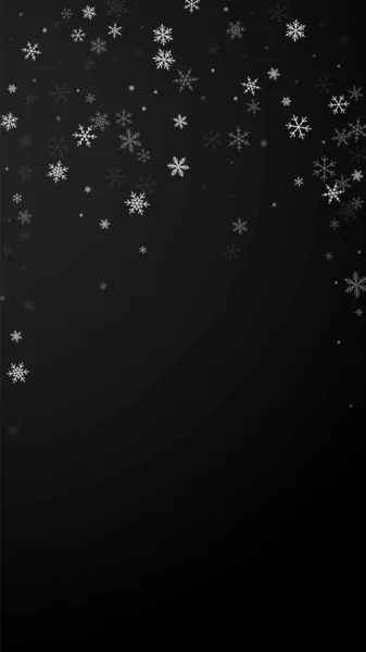 Рождественский фон - редкий снегопад. Тонкая муха — стоковый вектор