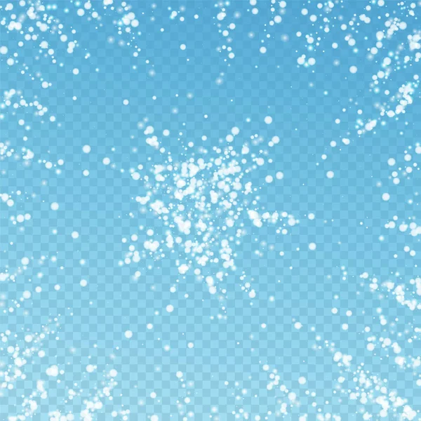 Erstaunlich fallender Schnee Weihnachten Hintergrund. Subtil — Stockvektor