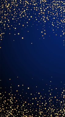 Altın yıldızlı, ışıl ışıl konfeti. Dağınık zm