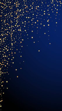 Altın yıldızlı, ışıl ışıl konfeti. Dağınık zm