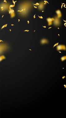 Flamalar ve konfeti. Altın sarısı süslemeler ve 