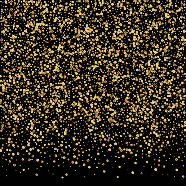 Confettis d'or confettis étincelants de luxe. Éparpillé — Image vectorielle