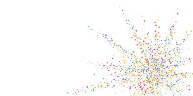 Şenlikli konfeti. Kutlama yıldızları. Gökkuşağı confe