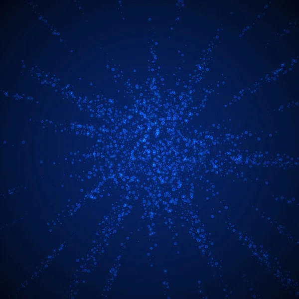 Magic stars Christmas background. Subtle flying sn — Stock Vector