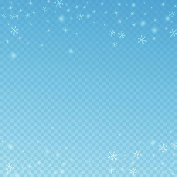 Spärlich glühender Schnee Weihnachten Hintergrund. Subtile f — Stockvektor