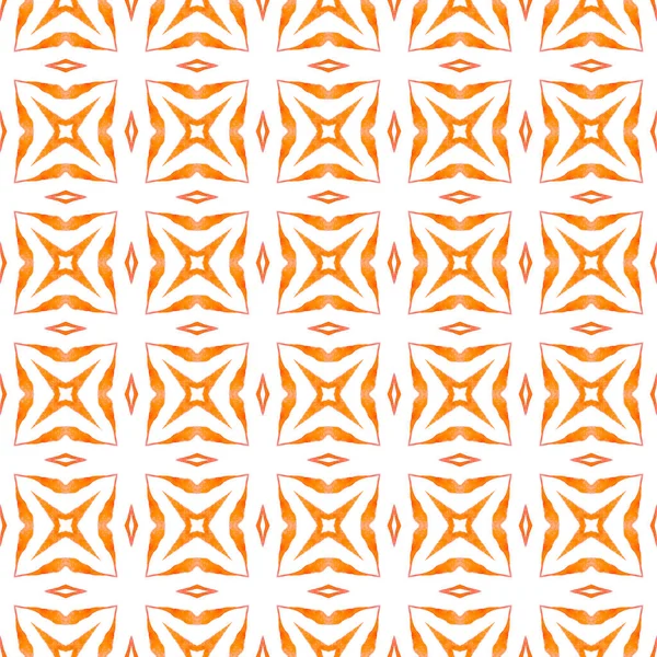 Medallion seamless pattern. Orange beauteous boho — Stock Photo, Image