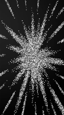 Yuvarlak gümüş parıltılı, ışıltılı konfeti. Kare