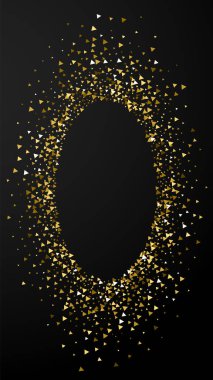 Altın üçgenler, ışıl ışıl konfeti. Scattere