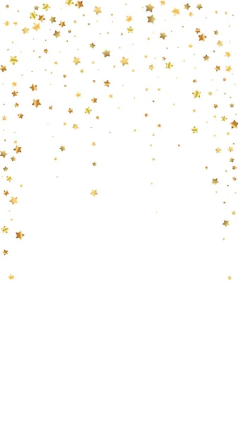 Gold stars random luxury sparkling confetti. Scatt — Stock Vector