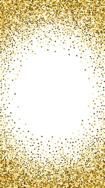 Rund guld glitter lyx mousserande konfetti. Rödspätta — Stock vektor