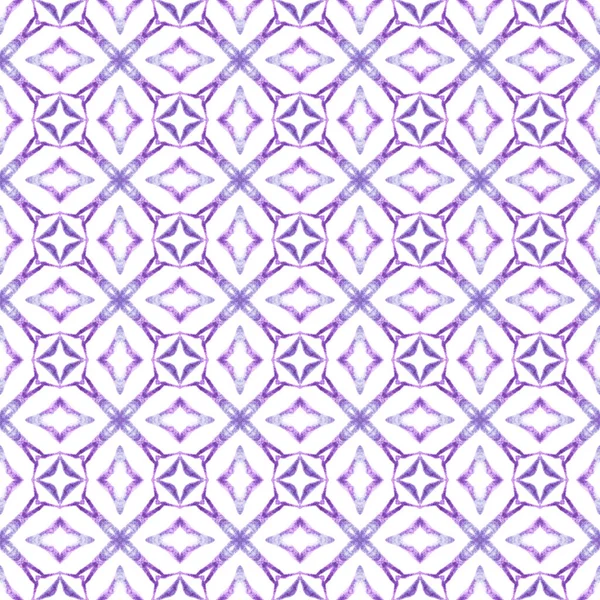 Tiled fundo aquarela. Roxo boho único — Fotografia de Stock