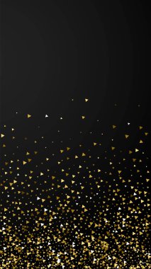 Altın üçgenler, ışıl ışıl konfeti. Scattere