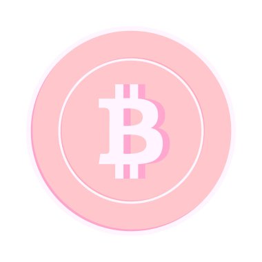 Bitcoin ve internet para birimi beyaza izole edilmiş 