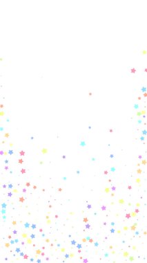 Şen şakrak konfeti. Kutlama yıldızları. Renk