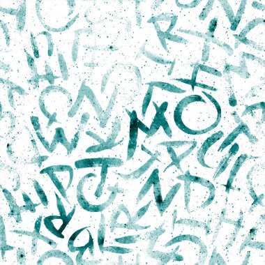 Harfler kusursuz desen. Mavi gökada arkaplanı. 