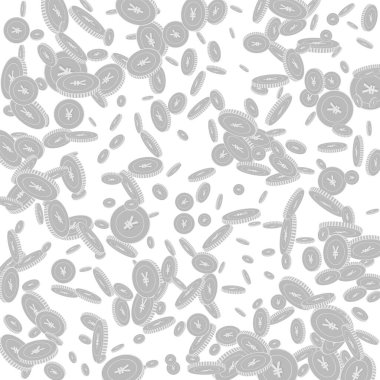 Çin Yuan paraları düşüyor. Dağınık siyah ve...