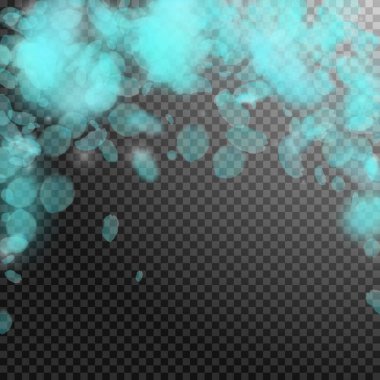 Turkuaz çiçek yaprakları dökülüyor. Simetrik 