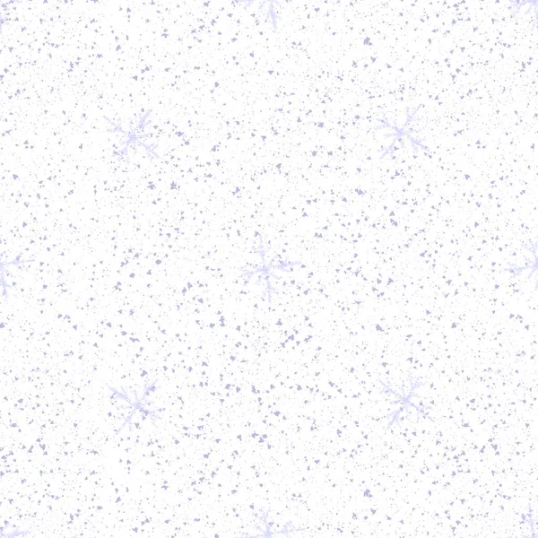 Copos de nieve azules dibujados a mano Christmas Seamless Patt —  Fotos de Stock