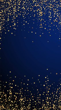 Şen şakrak konfeti. Kutlama yıldızları. Altın c