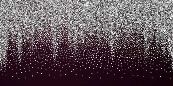 Confettis étincelants luxe paillettes argent. Éparpillement — Image vectorielle