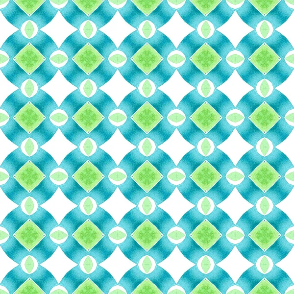 Mosaic seamless pattern. Green positive boho chic — Stock Photo, Image