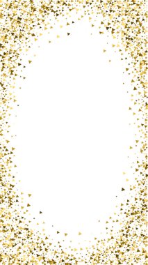 Altın üçgenler, ışıl ışıl konfeti. Scattere