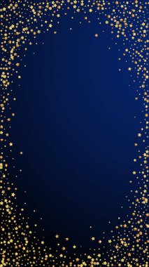 Altın yıldızlı, ışıl ışıl konfeti. Dağınık zm