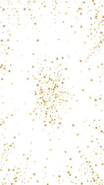 Altın yıldızlı, ışıl ışıl konfeti. Dağınık zm