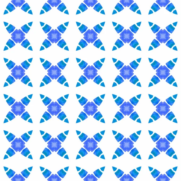 Tropisches nahtloses Muster. Blauer Boho — Stockfoto