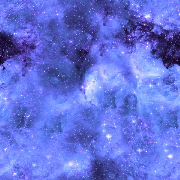 Kosmische stof naadloos patroon. Blauw abstract — Stockfoto