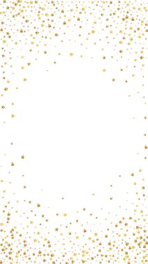 Altın yıldızlı, ışıl ışıl konfeti. Dağınık zm