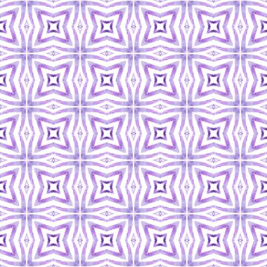 Elle boyanmış suluboya kenar. Mor 