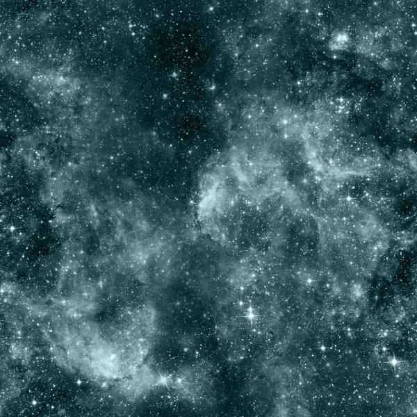 Galaxy ύφασμα αδιάλειπτη μοτίβο. Τουρκουάζ — Φωτογραφία Αρχείου